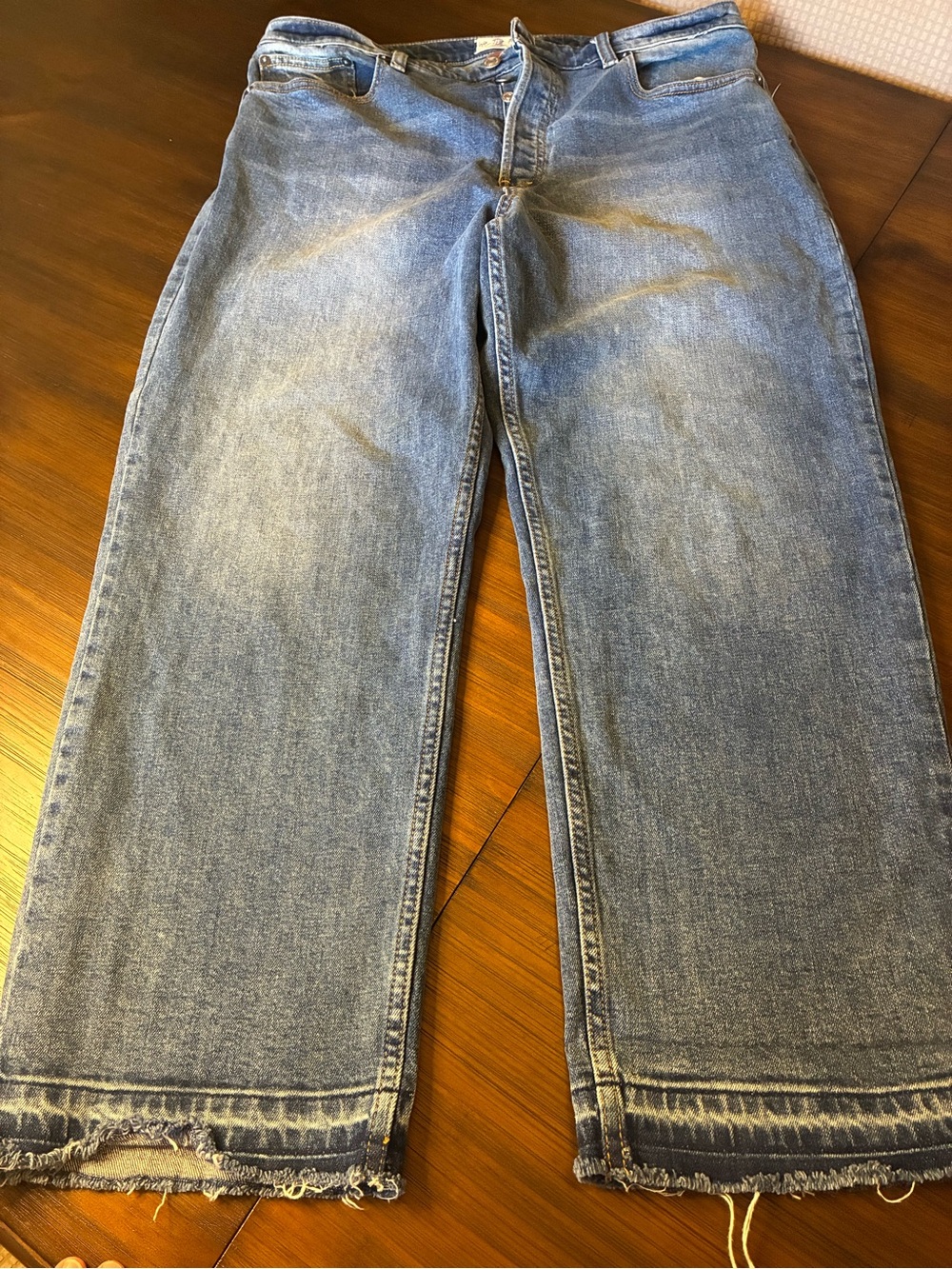 Free People Light Blue Wide Leg Jeans